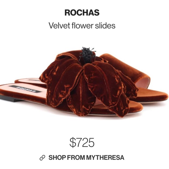 ROCHAS velvet flower slides - Picture 9 of 9